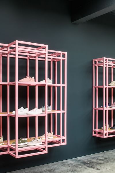 Die Farbe macht's. Sneaker District in Antwerpen