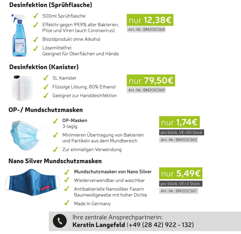 Bürotaxi_SABU Hygiene Paket